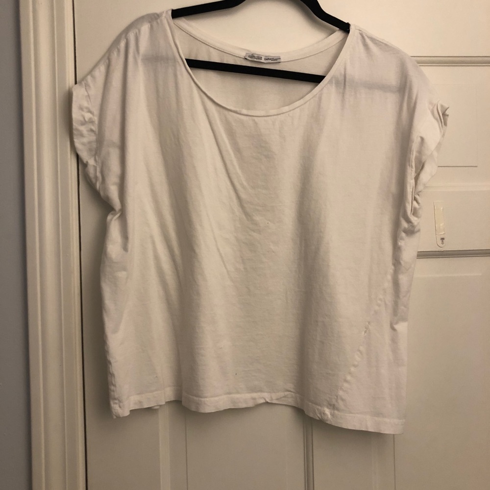 Zara Classic Boxy White Tee